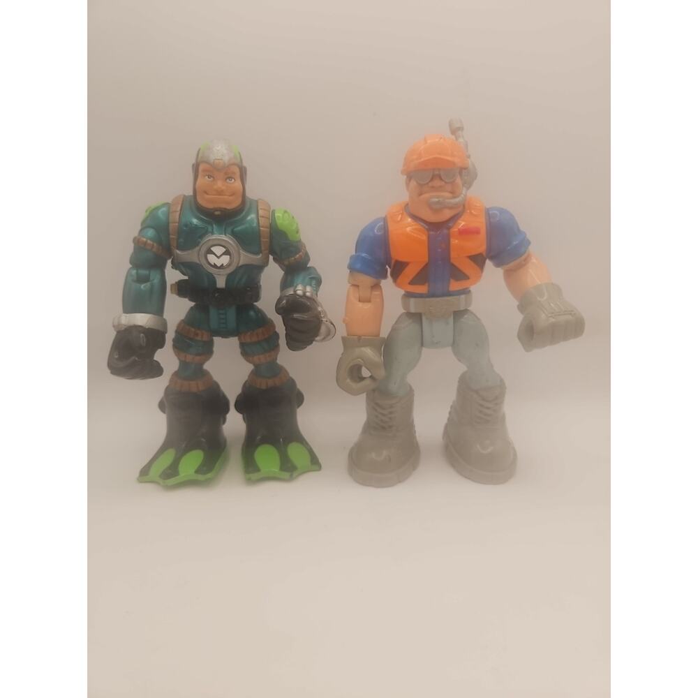 Rescue Heroes Mattel Fisher Price 1999-2001 Action Figure (Lot of 2) 6.5"‎ Each